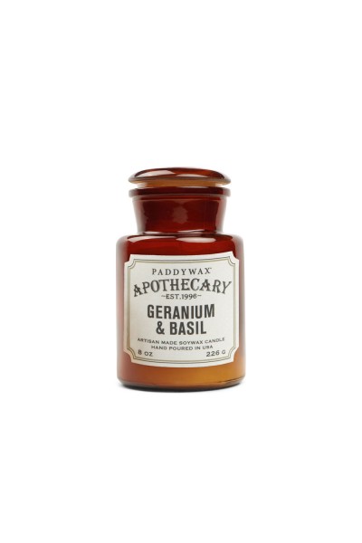 Κερί Apothecary, Geranium & Basil 226gr - Paddywax