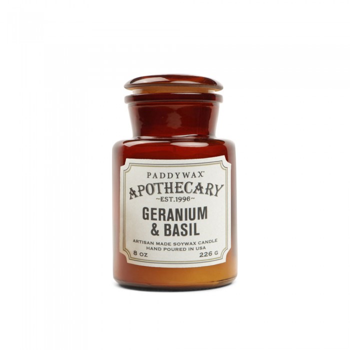 Κερί Apothecary, Geranium & Basil 226gr - Paddywax