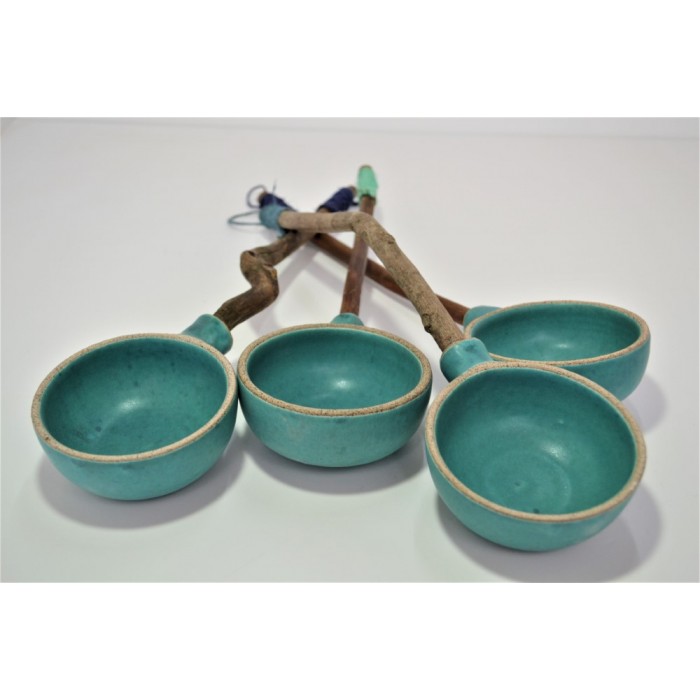 Κουτάλα με λαβή από φυσικό ξύλο συκιάς. Homatino ceramics workshop 