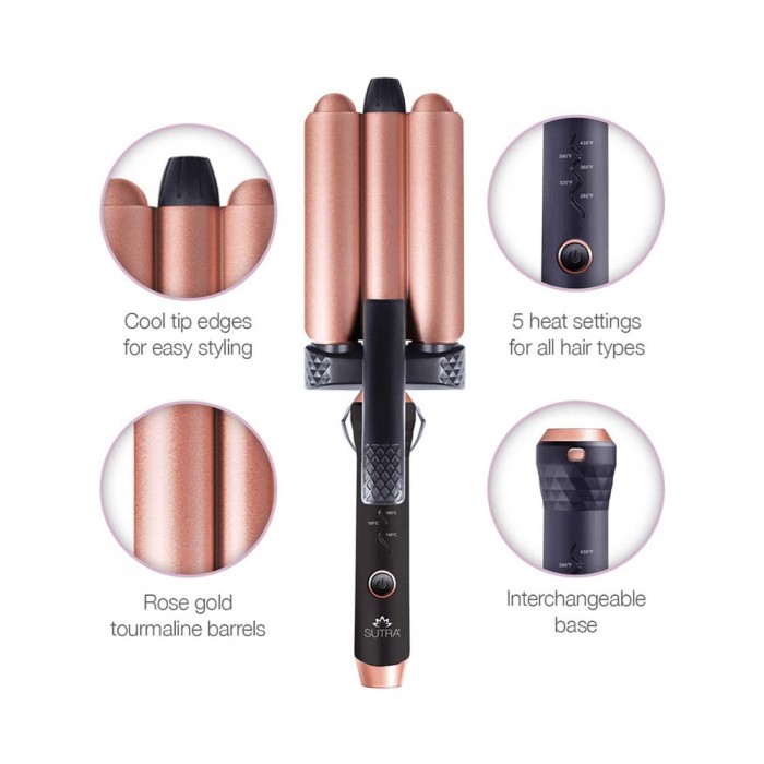 Τριπλοί  κεραμικοί κύλινδροι/η βάση πωλείται χωριστά /Sutra Interchangeable 25mm Waver Attachment